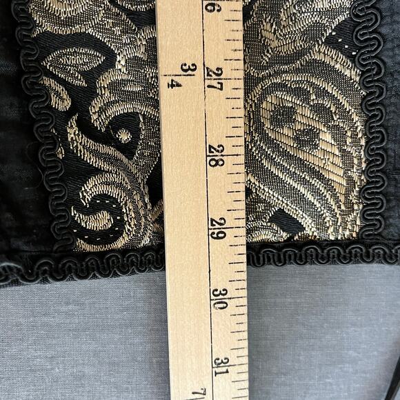 VTG Judith Ann Creations JA Resort Jacket Womens 1X Black Silk Patchwork Artsy - Picture 6 of 7